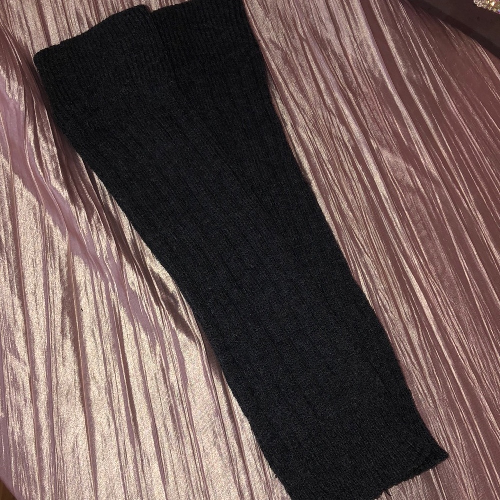 Steve Madden Gray Leg Warmers Ribbed Knit Charcoal Co… Gem